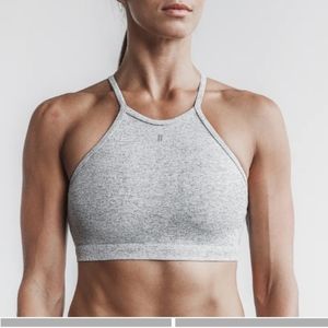 NOBULL Halter Sports Bra - Plush White Heather
